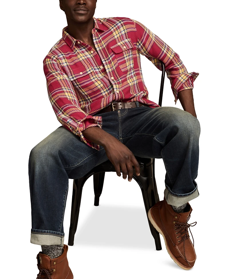 Lucky Brand Men's Long Sleeve Plaid Flannel Button-Front Shirt