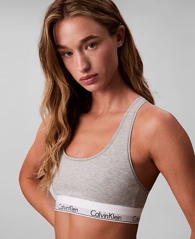 Calvin Klein Women's Icon Cotton Unlined Racerback Bralette QF8493