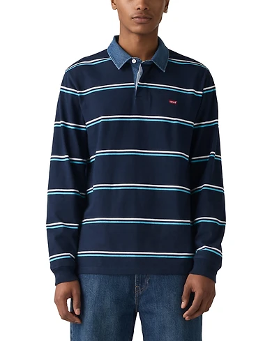 Levi's Men's Relaxed-Fit Long Sleeve Striped Rugby Shirt
