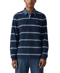 Levi's Men's Relaxed-Fit Long Sleeve Striped Rugby Shirt