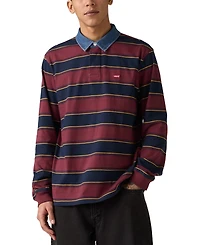 Levi's Men's Relaxed-Fit Long Sleeve Striped Rugby Shirt
