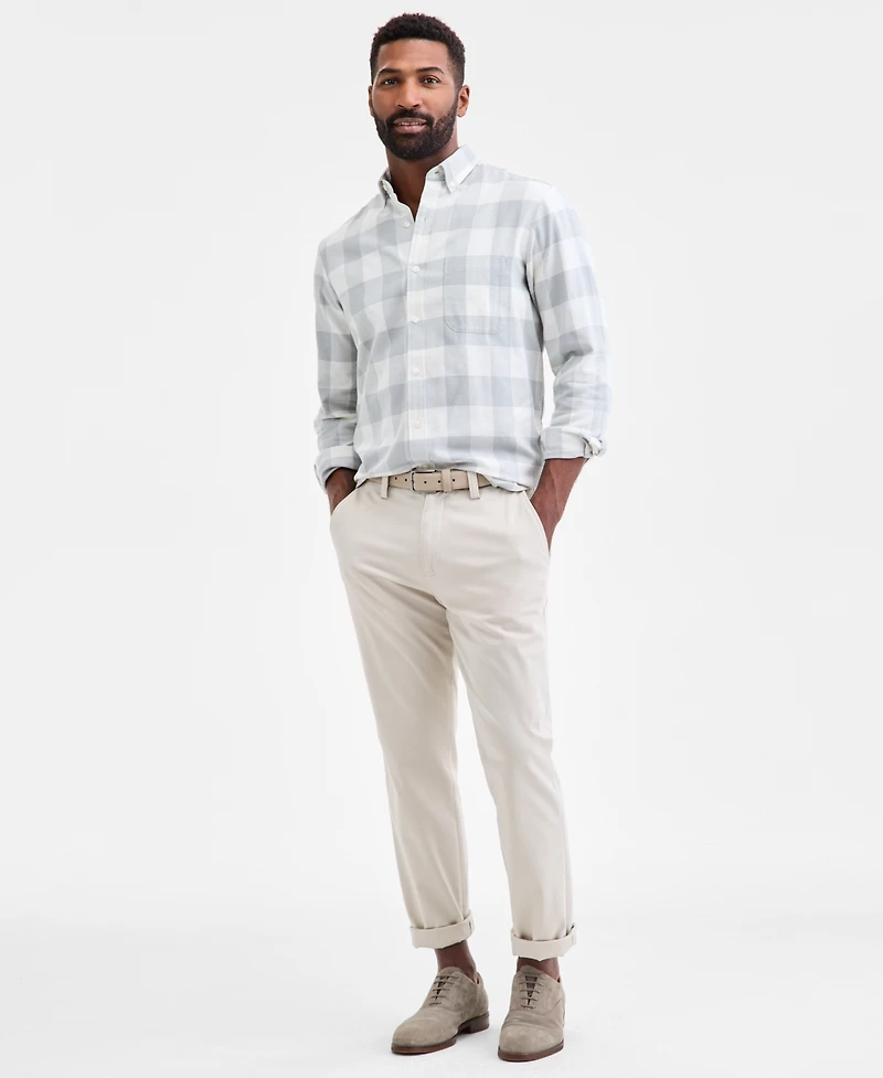Club Room Men's Fabula Long-Sleeve Cotton Plaid Flannel Shirt, Macy's Exclusive