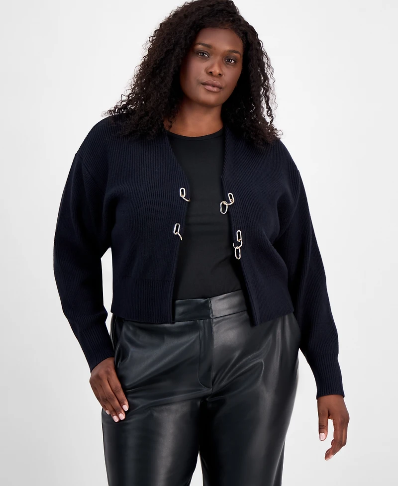 Bar Iii Trendy Plus Hardware Cardigan, Macy's Exclusive