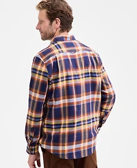 Club Room Men's Loman Plaid Brushed Cotton Button-Down Shirt, Macy's Exclusive