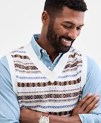 Club Room Men's Drake Fair Isle Sweater Vest, Macy's Exclusive