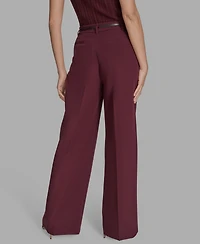Bcbg Women's Belted Wide-Leg Pants