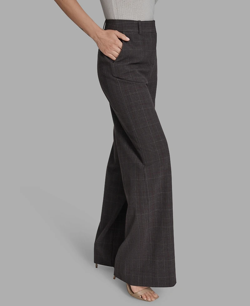Bcbg Women's Plaid Wide-Leg Trousers