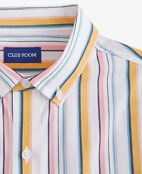Club Room Men's Kara Stripe Short-Sleeve Button-Down Poplin Shirt, Macy's Exclusive