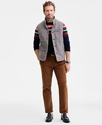Club Room Men's Tweed Herringbone Button-Front Padded Vest, Macy's Exclusive