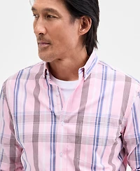 Club Room Men's Dublin Plaid Button-Down Poplin Shirt, Macy's Exclusive
