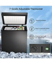 Cowsar 1.8 Cubic Feet Chest Freezer with Removable Basket