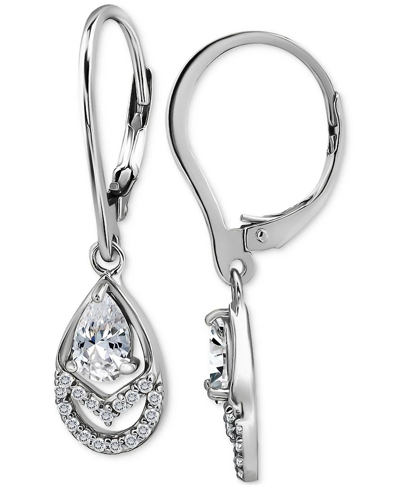 Giani Bernini Cubic Zirconia Pear & Round Leverback Drop Earrings, Macy's Exclusive