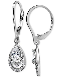 Giani Bernini Cubic Zirconia Pear & Round Leverback Drop Earrings, Macy's Exclusive