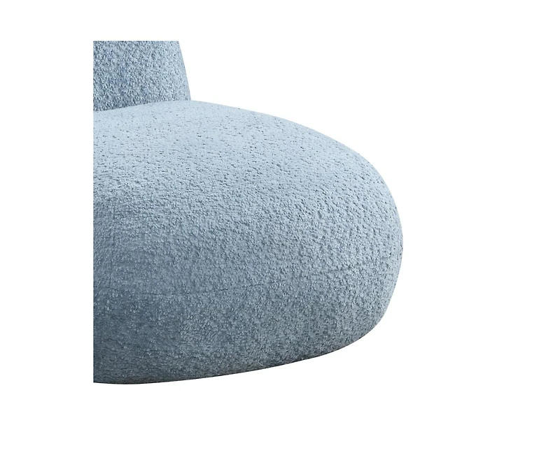 Homlux 21.5"W Blue Chenille Deer-Shaped Kids Chair