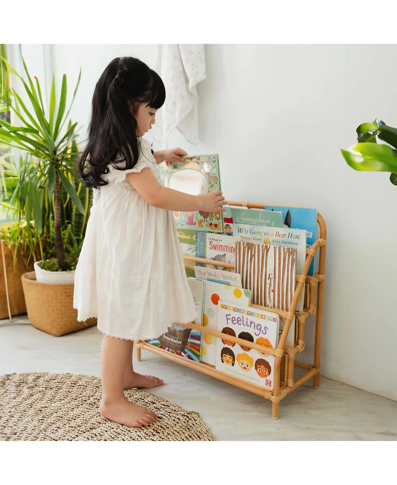 Momiji - Handcrafted Rattan Elena Montessori Kids Bookshelf - Wicker
