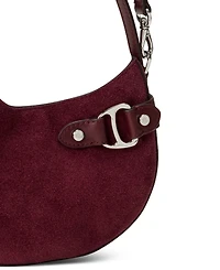 Lauren Ralph Suede Mini Tasha Crossbody Bag