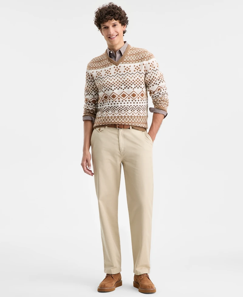 Club Room Men's Relaxed-Fit Herringbone Twill Pants, Macy's Exclusive