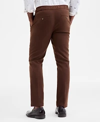 Club Room Men's Checked Plaid Pull-On Drawstring Trousers, Macy's Exclusive