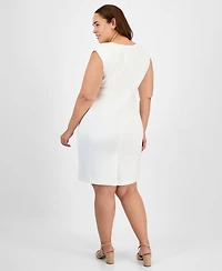 Kasper Plus Sleeveless Sheath Dress