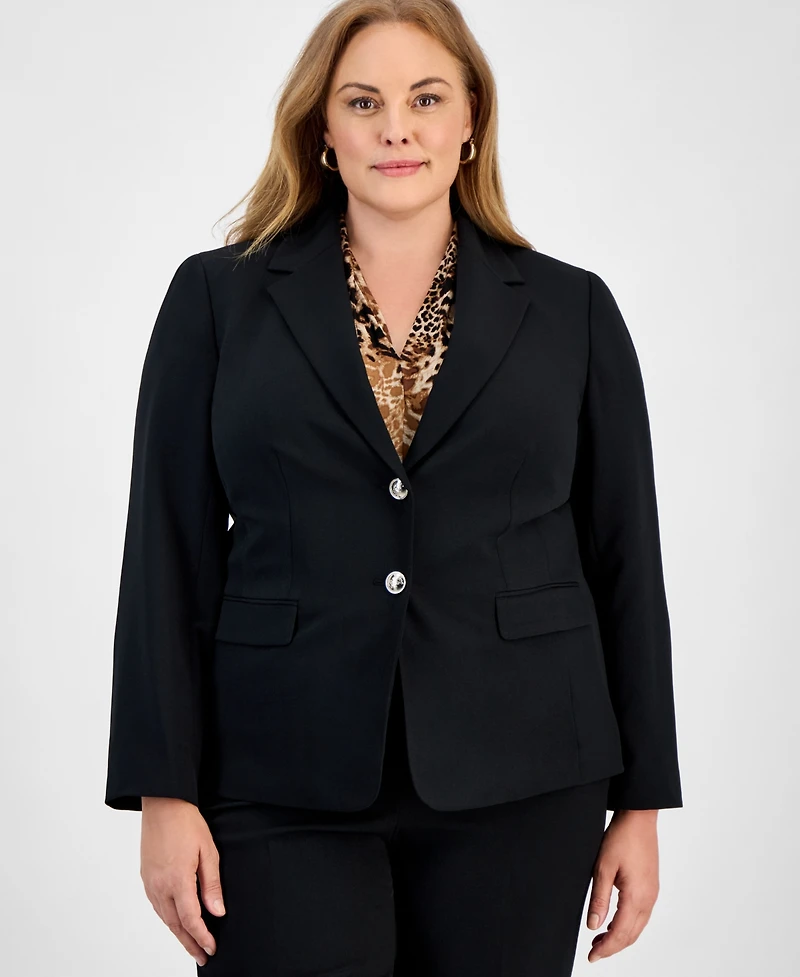 Kasper Plus Two-Button Blazer