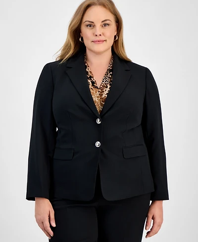 Kasper Plus Two-Button Blazer