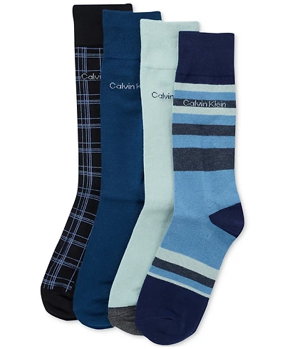Calvin Klein Men's 4-Pack Combed Crew Socks