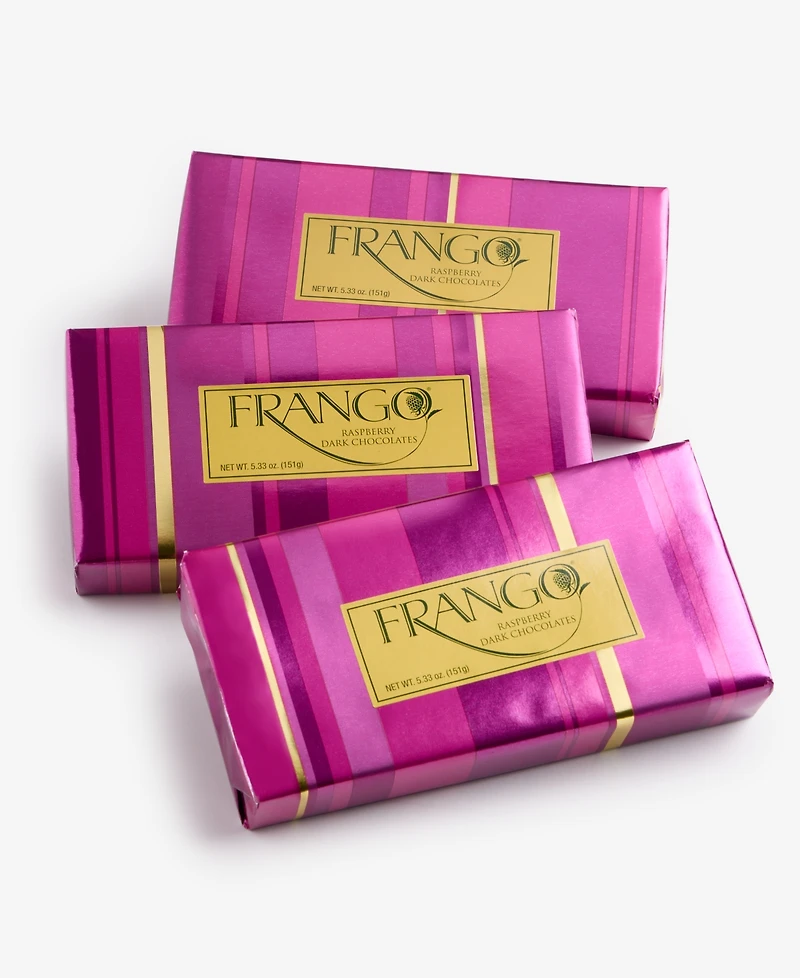 Frango Chocolates 3 Pack Holiday 1/3 Lb Wrapped Raspberry Dark Chocolates, Created for Macy's