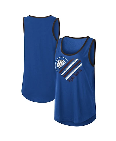 G-iii 4Her by Carl Banks Women's Royal Kyle Busch A Game Scoop Neck Tank Top