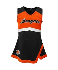 Outerstuff Girls Baby Boys and Girls Black Cincinnati Bengals Cheer Captain Jumper Dress