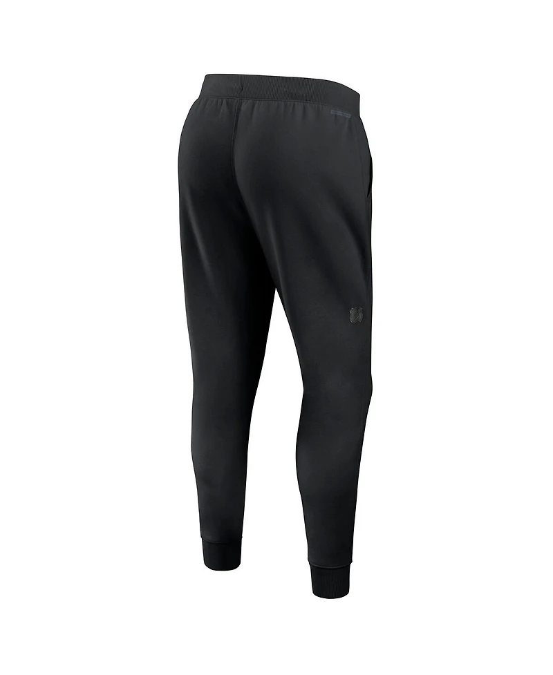 Fanatics Men's Black Pittsburgh Penguins Authentic Pro Road Fleece Sweatpants