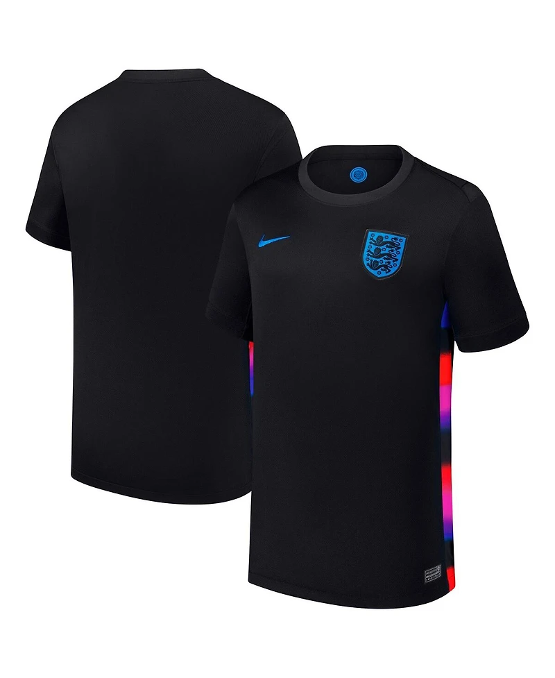 Nike Big Boys and Girls Black England Women's National Team 2025/26 Away Replica Jersey