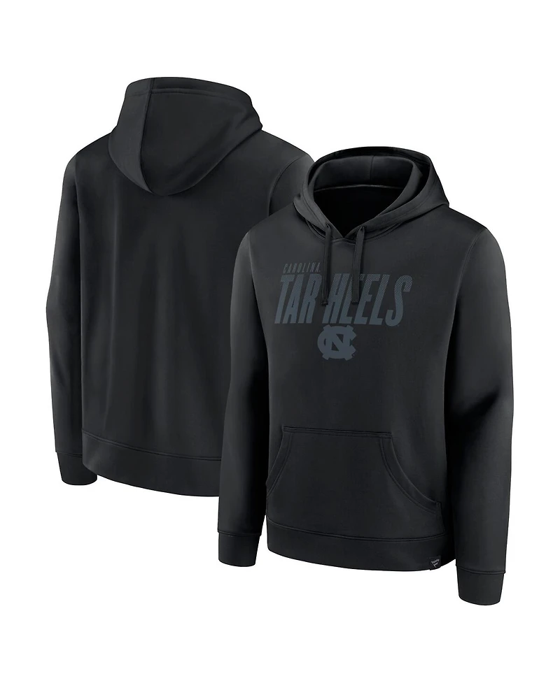 Fanatics Men's Black North Carolina Tar Heels Blackout Pullover Hoodie