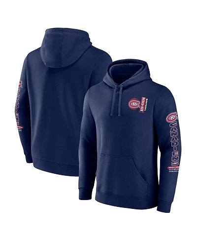 Fanatics Men's Navy Montreal Canadiens Revolution Pullover Hoodie