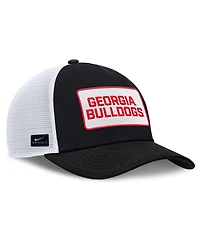 Nike Men's /White Georgia Bulldogs 2025 On-Field Rise Patch Trucker Adjustable Hat