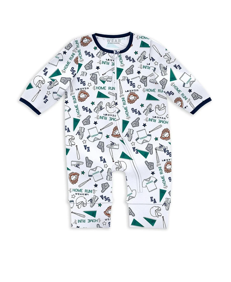 Wear by Erin Andrews Baby Boys and Girls Seattle Mariners Sleep Play Set
