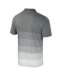 Colosseum Men's Gray Washington State Cougars Striped Mesh Polo Shirt