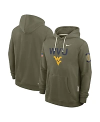 Nike Men's Olive West Virginia Mountaineers 2025 Military Appreciation Performance Pullover Hoodie