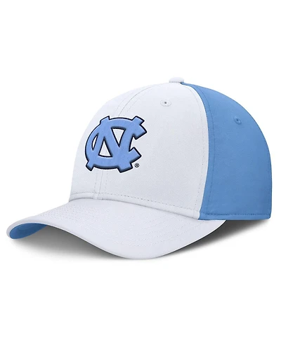Jordan Men's White/Carolina Blue North Carolina Tar Heels 2025 Sideline Rise Local Performance Flex Hat