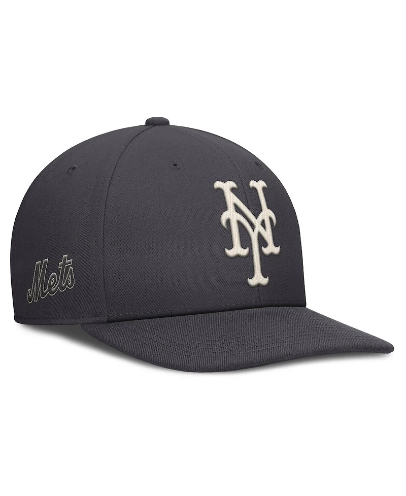 Nike Men's Anthracite New York Mets Statement Pro Snapback Hat