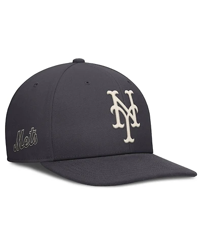 Nike Men's Anthracite New York Mets Statement Pro Snapback Hat