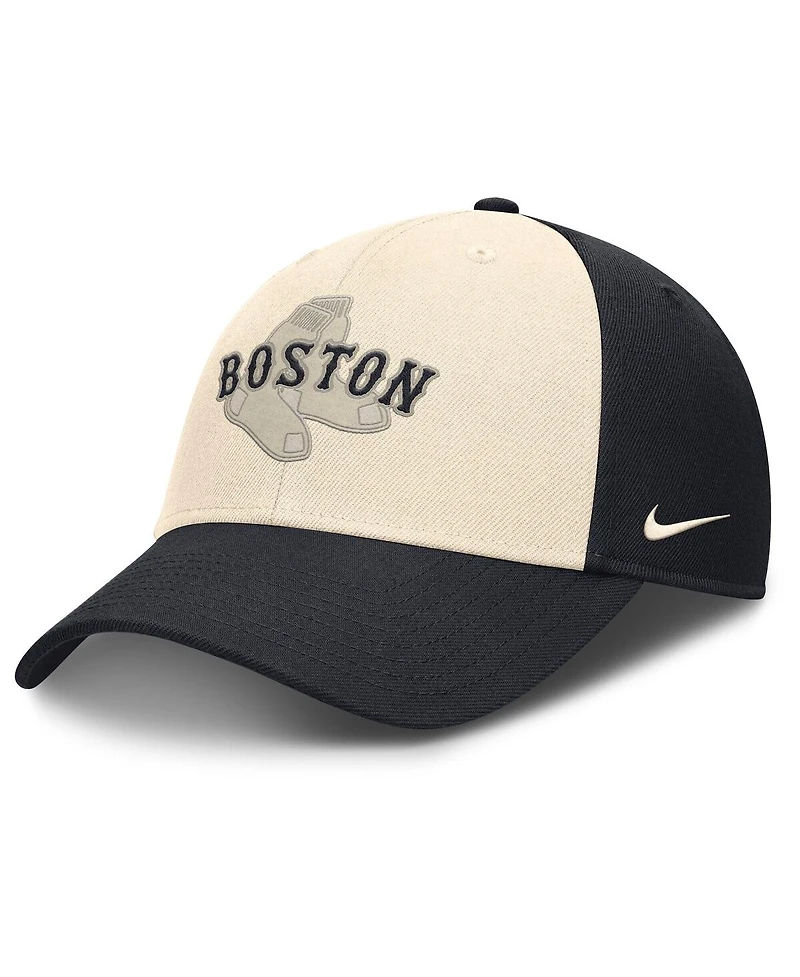 Nike Men's Navy/Natural Boston Red Sox Statement Club Performance Adjustable Hat