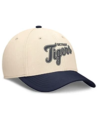 Nike Men's Natural/Navy Detroit Tigers Statement Rise Performance Flex Hat