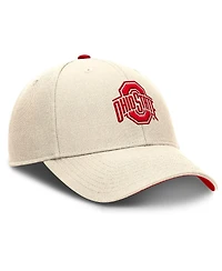 Nike Men's Natural Ohio State Buckeyes Rise Primetime Performance Trucker Adjustable Hat