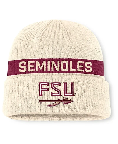 Nike Men's Natural Florida State Seminoles Peak Primetime Utility Cuffed Knit Hat