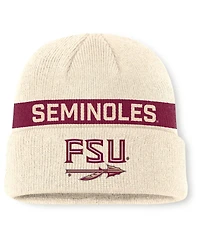 Nike Men's Natural Florida State Seminoles Peak Primetime Utility Cuffed Knit Hat