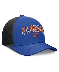 Nike Men's Royal/Black Florida Gators Legacy Arch Rise Performance Trucker Adjustable Hat