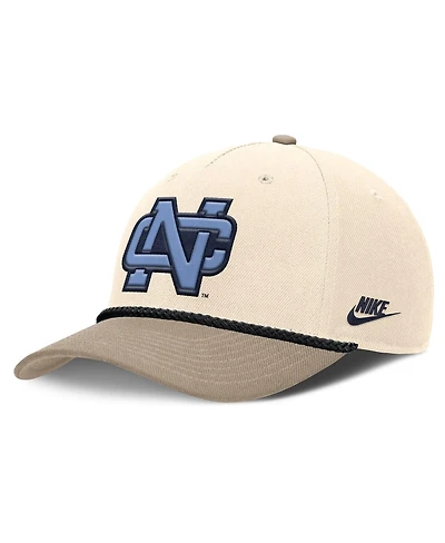 Nike Men's Natural North Carolina Tar Heels Rise Legacy Throwback Logo Adjustable Hat