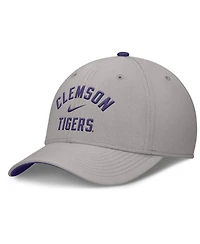 Nike Men's Gray Clemson Tigers Rise Prep Performance Flex Hat