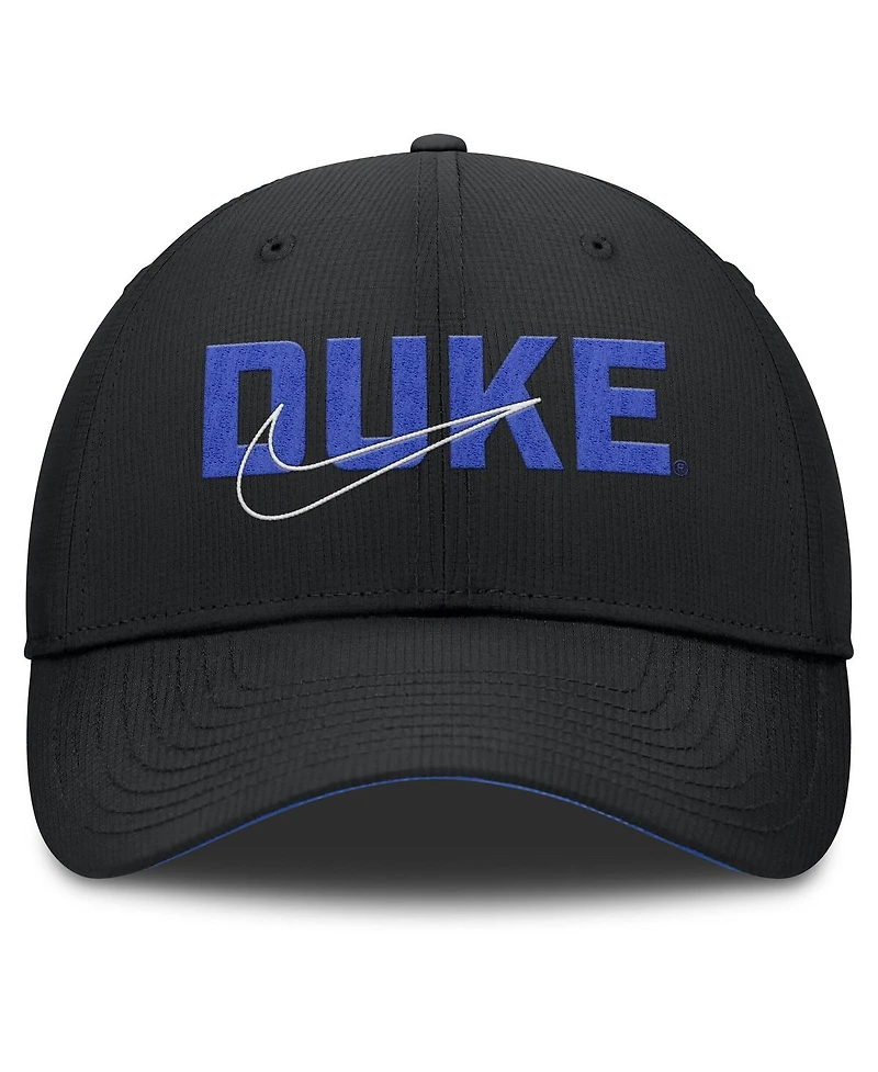 Nike Men's Black Duke Blue Devils Club Prep Performance Adjustable Hat