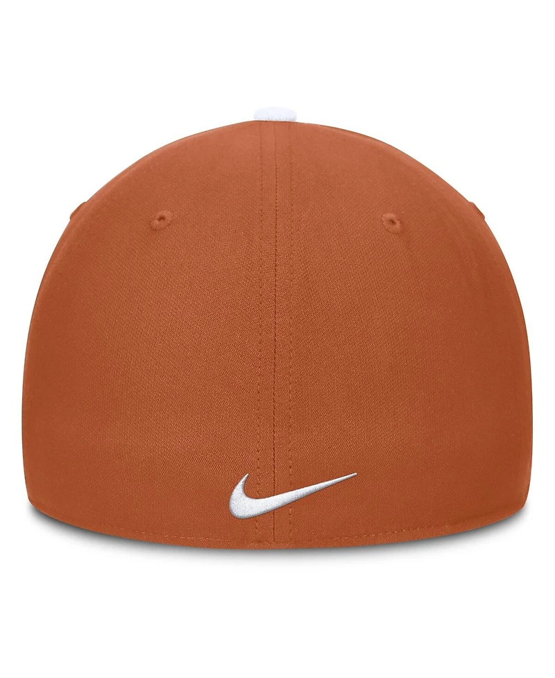 Nike Men's White/Burnt Orange Texas Longhorns 2025 Sideline Rise Local Performance Flex Hat
